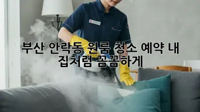 부산 안락동 원룸 청소🧹✨ 예약! 내 집처럼 꼼꼼하게!